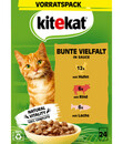 Bild 2 von KITEKAT® Nassfutter für Katzen Multipack Bunte Vielfalt in Sauce, Adult, 24 x 85 g