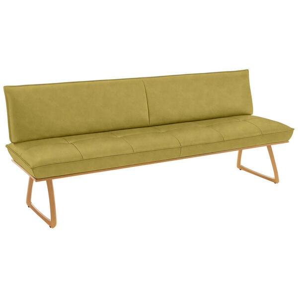 Bild 1 von Koinor Sitzbank, Hellgrün, Wildeiche, Holz, Leder, Echtleder, Büffelleder, Wildeiche, furniert, massiv, 3-Sitzer, 214x88x66 cm, Goldenes M, Dgm, Fußauswahl, Lederauswahl, Stoffauswahl, Typenauswah