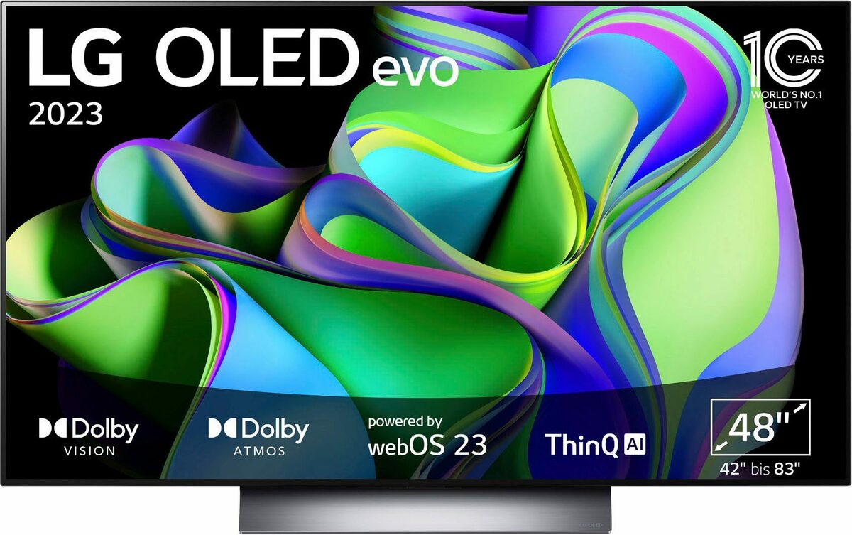 Bild 1 von LG OLED48C37LA OLED-Fernseher (121 cm/48 Zoll, 4K Ultra HD, Smart-TV, OLED evo, bis zu 120 Hz, α9 Gen6 4K AI-Prozessor, Twin Triple Tuner)