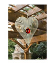 Bild 2 von NATURE'S MELODY Windspiel Cosmo Herz, 18,5 x 4,5 x 27 cm, silber/rot