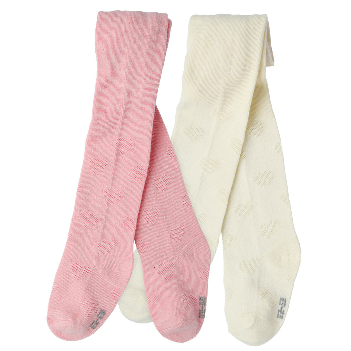 Bild 1 von 2 Baby Strumpfhosen mit Herz-Motiven ROSA / CREME