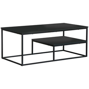 Mid.you Couchtisch, Schwarz, Metall, rechteckig, Flachrohr, 110x45x60 cm, Bsci, einfacher Aufbau, Wohnzimmer, Wohnzimmertische, Couchtische