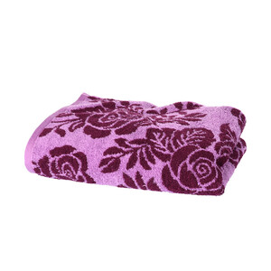 Handtuch mit Rosen-Dessin HELLLILA / LILA
