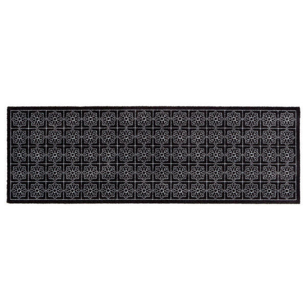 Bild 1 von Esposa FUßMATTE, Schwarz, Weiß, Textil, rechteckig, 66 cm, rutschfest, schmutzabweisend, für Fußbodenheizung geeignet, Teppiche & Böden, Fußmatten