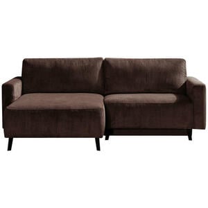 Novel Eckschlafsofa Hagen, Braun, Textil, 2-Sitzer, Füllung: Schaumstoff, 226x157 cm, Armteil links, rechts, Wohnzimmer, Sofas & Couches, Wohnlandschaften