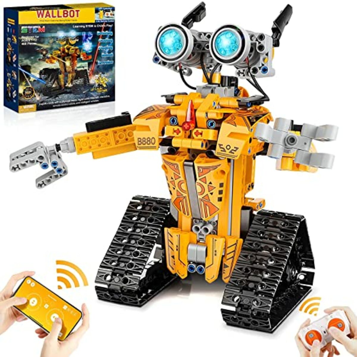 Bild 1 von Sillbird Roboter Kinder Programmierbar and Ferngesteuerter, APP und Fernbedienung Technik Roboter Bausatz | Mint Roboter Bauspielzeug Geschenk für Kinder ab 8-12 Jahren für Jungen