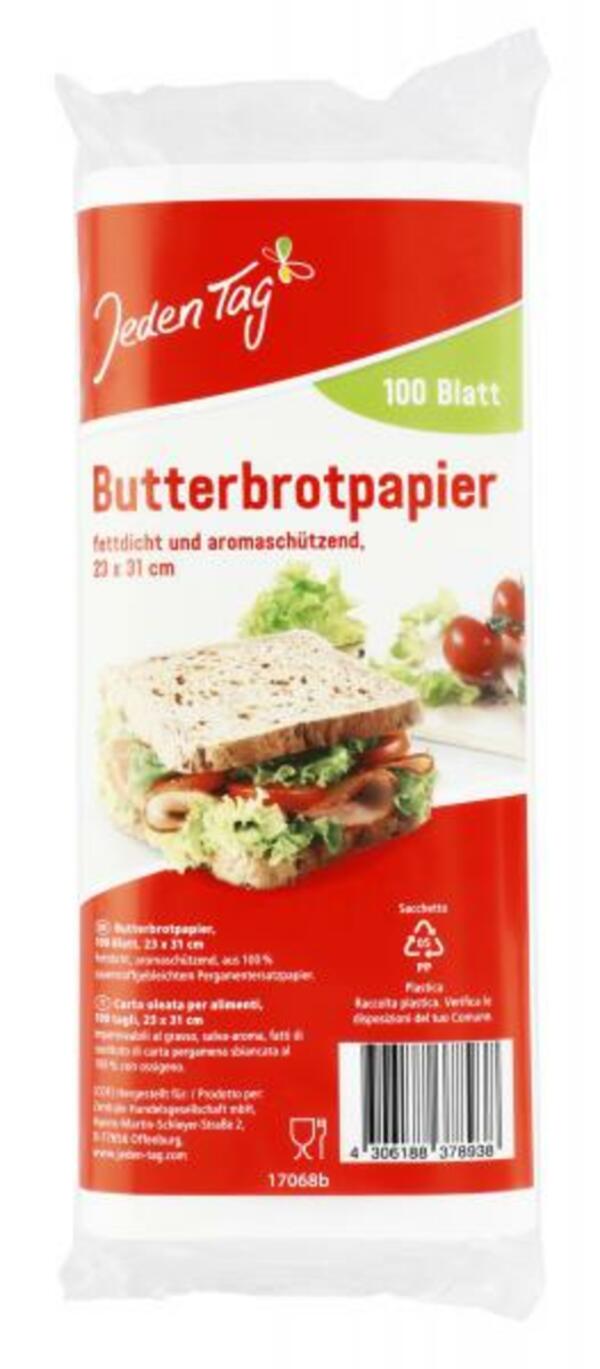 Bild 1 von Jeden Tag Butterbrotpapier Blätter