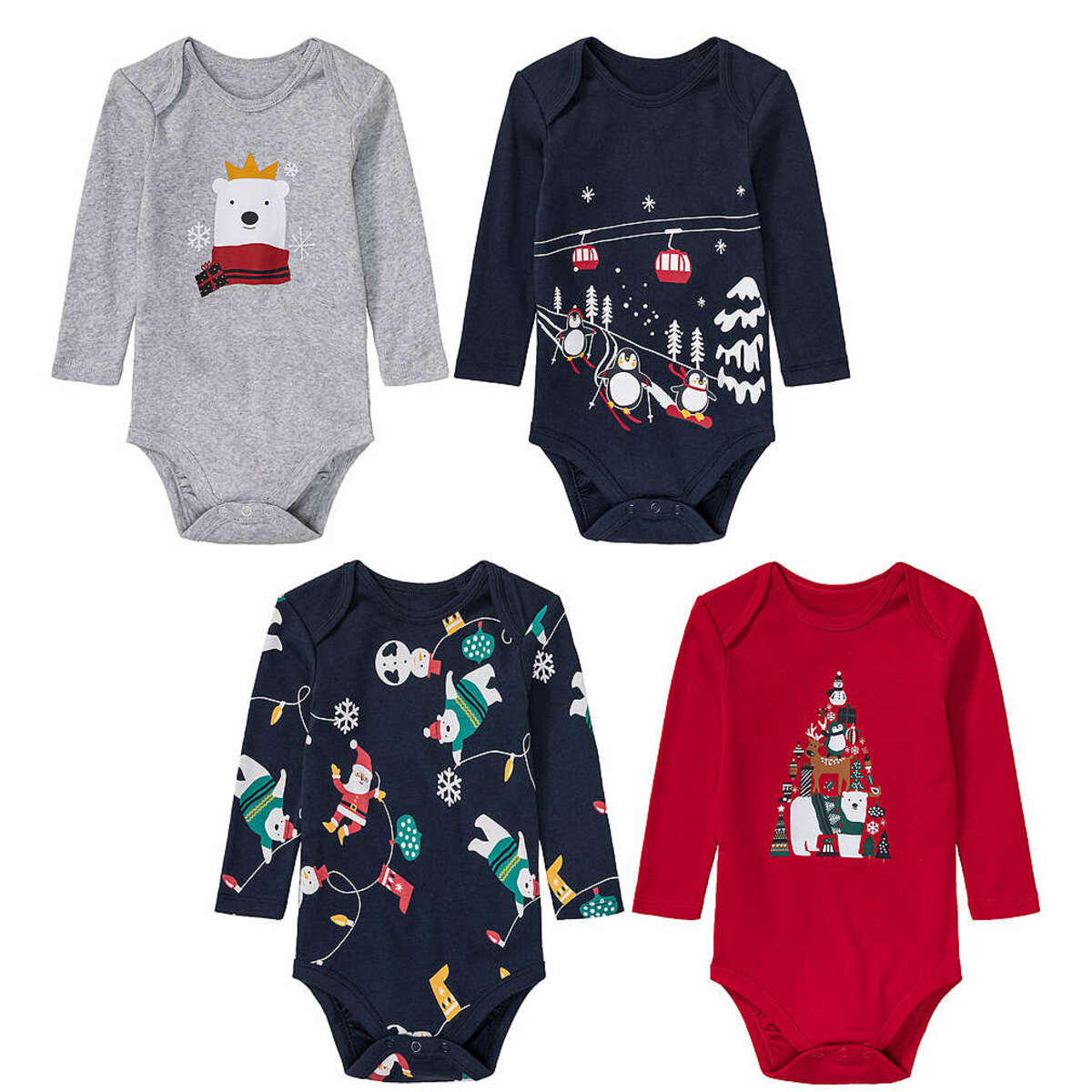 Bild 1 von KUNIBOO® Baby-Bodys »Weihnachten«
