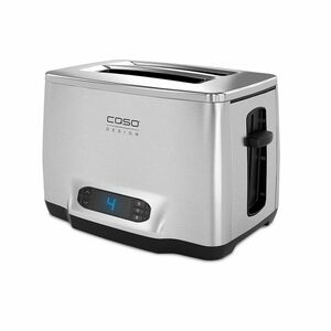 CASO® Design-Toaster Inox2 2-Scheiben-Toaster inkl. Brötchenaufsatz