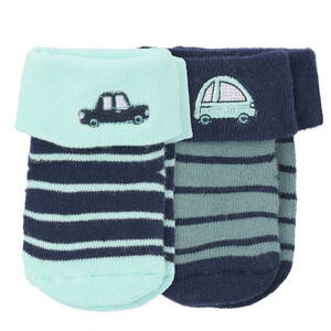2 Paar Newborn Socken im Set HELLBLAU / DUNKELBLAU