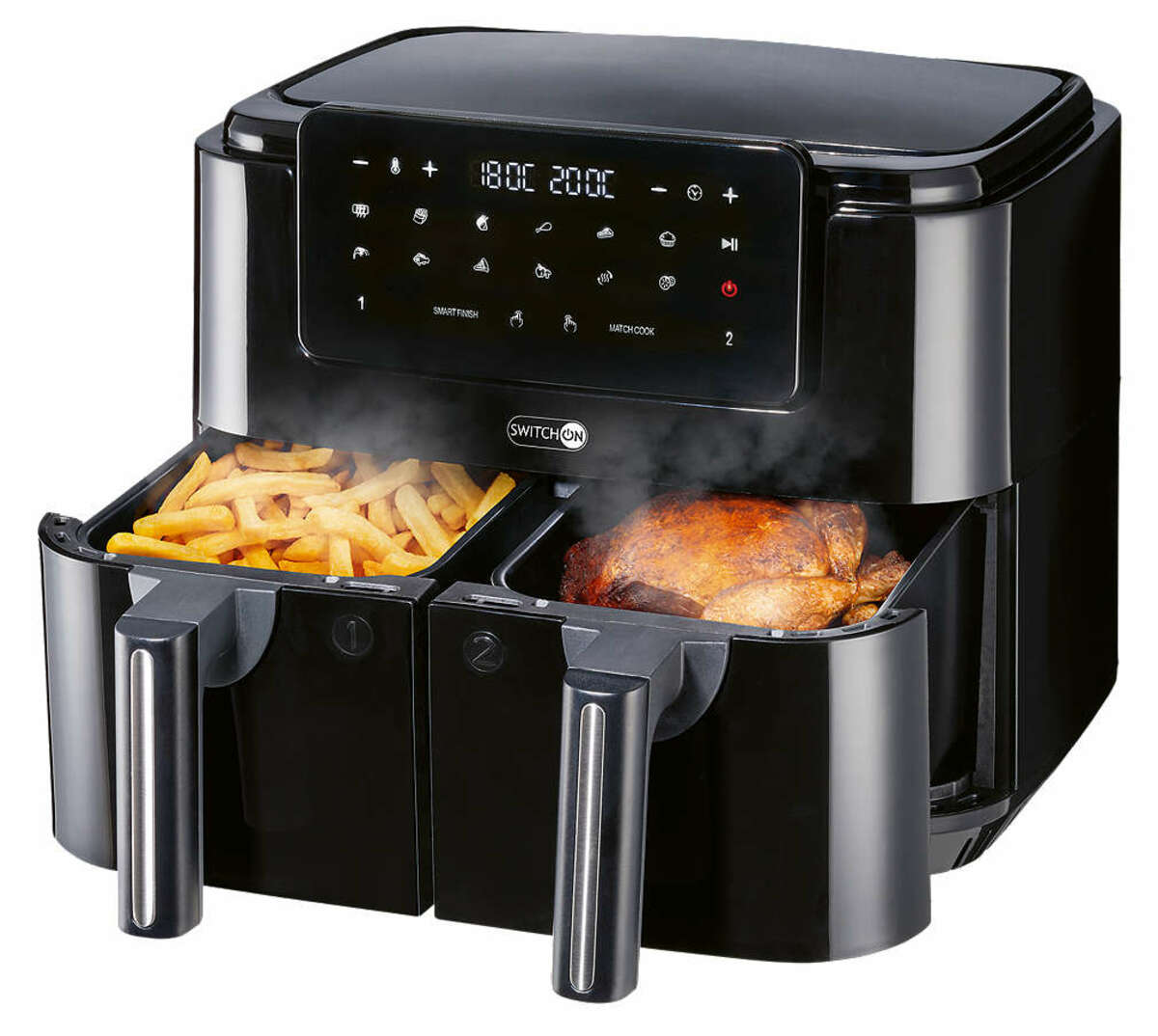 SWITCH ON® DoppelzonenHeißluftfritteuse »SOHLFDD 2400 A1« von Kaufland