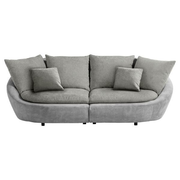 Bild 1 von Mid.you Megasofa, Hellgrau, Dunkelgrau, Textil, 4-Sitzer, Füllung: Vlies, Polyetherschaumkern, Silikon, Schaumstoffflocken,Polyurethan (Pur), Silikon, Schaumstoffflocken,Polyurethan (Pur), Silikon,