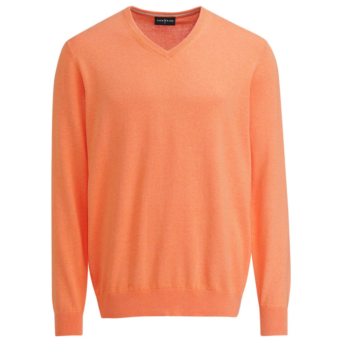Bild 1 von Herren Feinstrickpullover mit V-Ausschnitt HELLORANGE