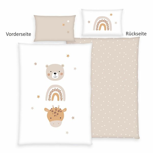 Bild 1 von babybest® Wendebettwäsche kleine Freunde Baumwoll Flanell Einzelbett, 2tlg.