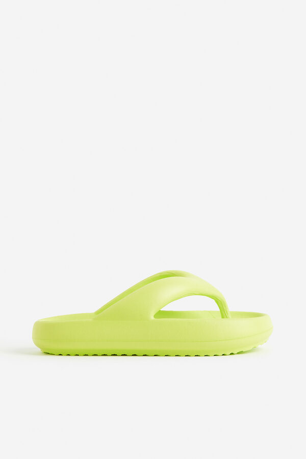 Bild 1 von H&M Zehensandalen Limegrün, Flip flops in Größe 38/39. Farbe: Lime green