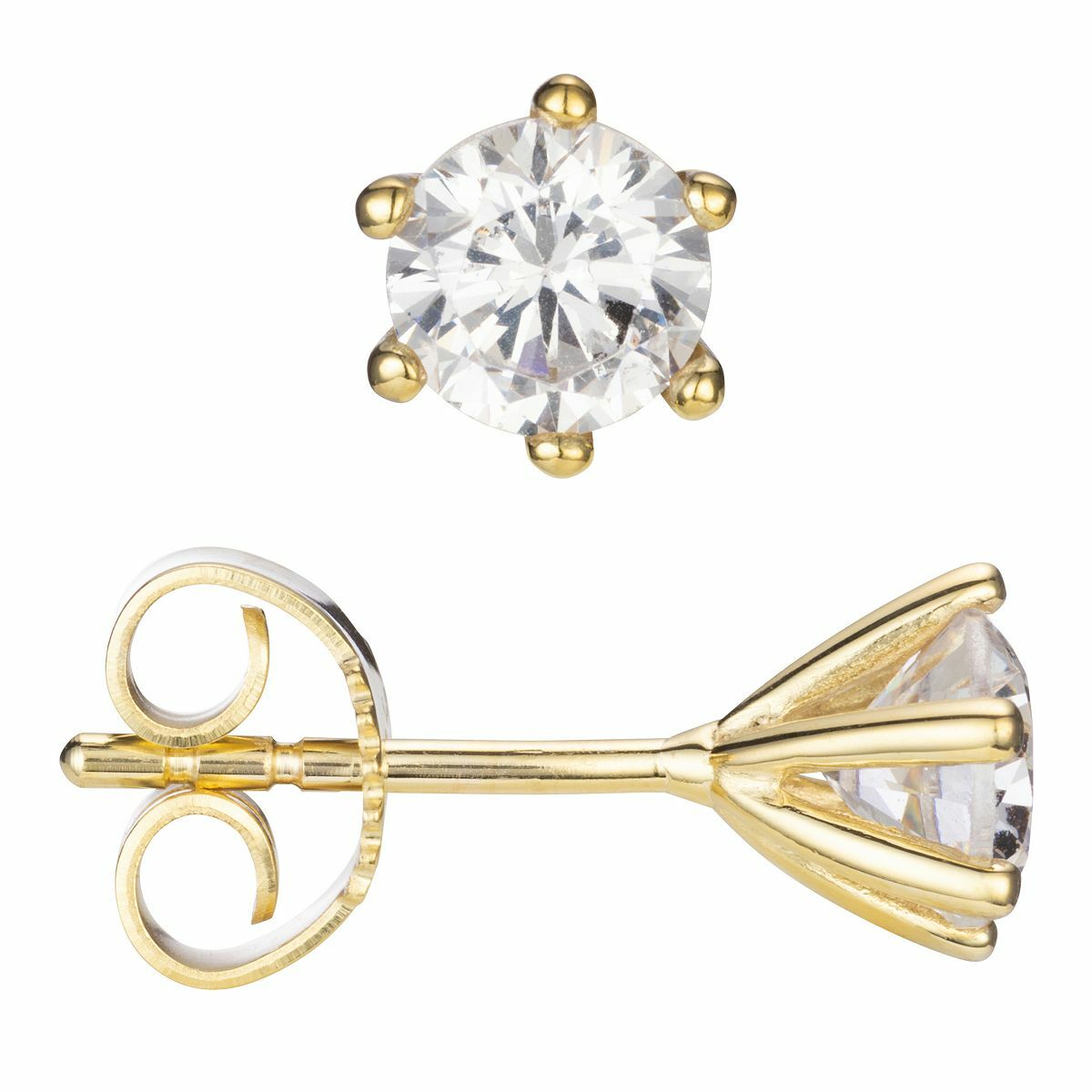Bild 1 von DIAMONIQUE® Ohrstecker = 1,00ct Brillantschliff Gold 375