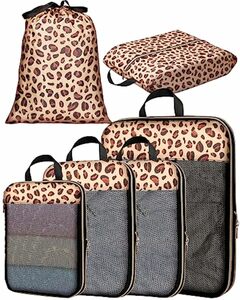 Kompression Packwürfel für Reisen, Torrypack 6 Pcs erweiterbar Koffer Organizer,Kofferorganizer mit Schuhsack und Kleidertasche