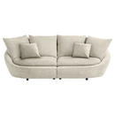 Bild 1 von Mid.you Megasofa, Weiß, Beige, Textil, 4-Sitzer, Füllung: Vlies, Polyetherschaumkern, Silikon, Schaumstoffflocken,Polyurethan (Pur), Silikon, Schaumstoffflocken, 237x87x131 cm, Rücken echt, Wohnzi