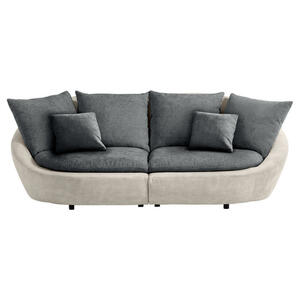 Mid.you Megasofa, Anthrazit, Beige, Textil, 4-Sitzer, Füllung: Vlies, Polyetherschaumkern, Silikon, Schaumstoffflocken,Polyurethan (Pur), Silikon, Schaumstoffflocken,Polyurethan (Pur), Silikon, Scha