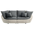 Bild 1 von Mid.you Megasofa, Anthrazit, Beige, Textil, 4-Sitzer, Füllung: Vlies, Polyetherschaumkern, Silikon, Schaumstoffflocken,Polyurethan (Pur), Silikon, Schaumstoffflocken,Polyurethan (Pur), Silikon, Scha