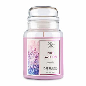 PURPLE RIVER Duftkerze im Glas Pure Lavender 623g