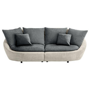 Mid.you Megasofa, Anthrazit, Beige, Textil, 4-Sitzer, Füllung: Vlies, Polyetherschaumkern, Silikon, Schaumstoffflocken,Polyurethan (Pur), Silikon, Schaumstoffflocken, 237x87x131 cm, Rücken echt, Wo