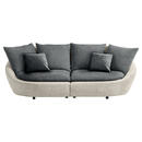 Bild 1 von Mid.you Megasofa, Anthrazit, Beige, Textil, 4-Sitzer, Füllung: Vlies, Polyetherschaumkern, Silikon, Schaumstoffflocken,Polyurethan (Pur), Silikon, Schaumstoffflocken, 237x87x131 cm, Rücken echt, Wo