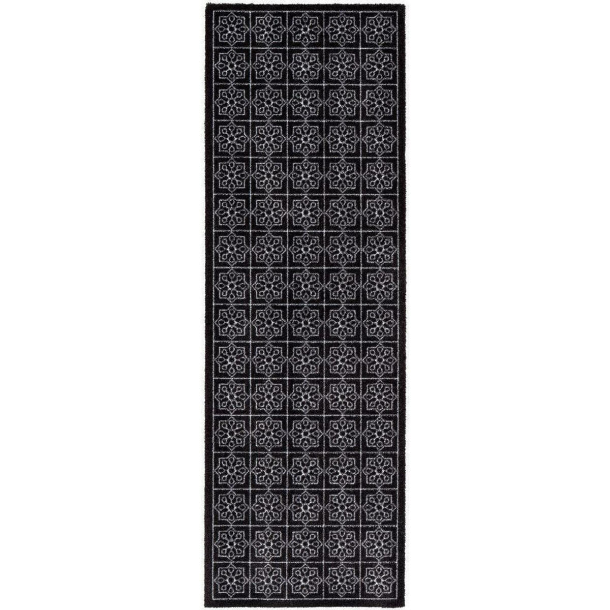 Bild 1 von Esposa Küchenläufer Miabella, Schwarz, Weiß, Textil, rechteckig, 50 cm, für Fußbodenheizung geeignet, rutschfest, schmutzabweisend, Teppiche & Böden, Teppichläufer