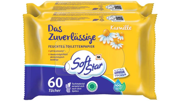 Bild 1 von SoftStar feuchtes Toilettenpapier Kamille