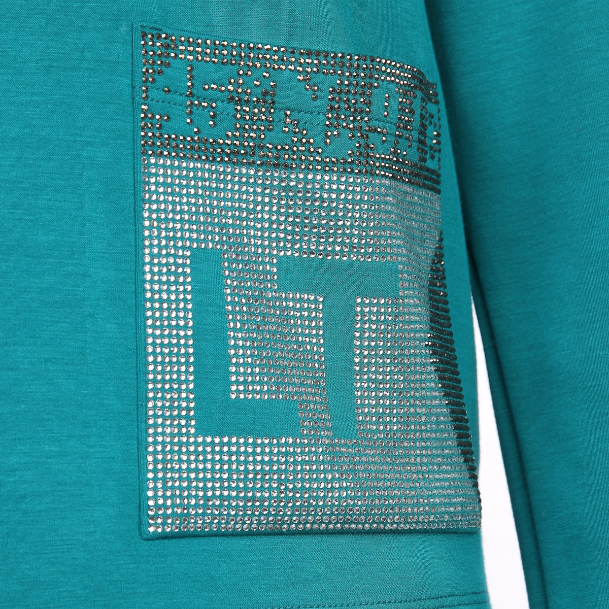 Bild 3 von Damen Sweatshirt mit Stehkrage und Bindeband
                 
                                                        Türkis