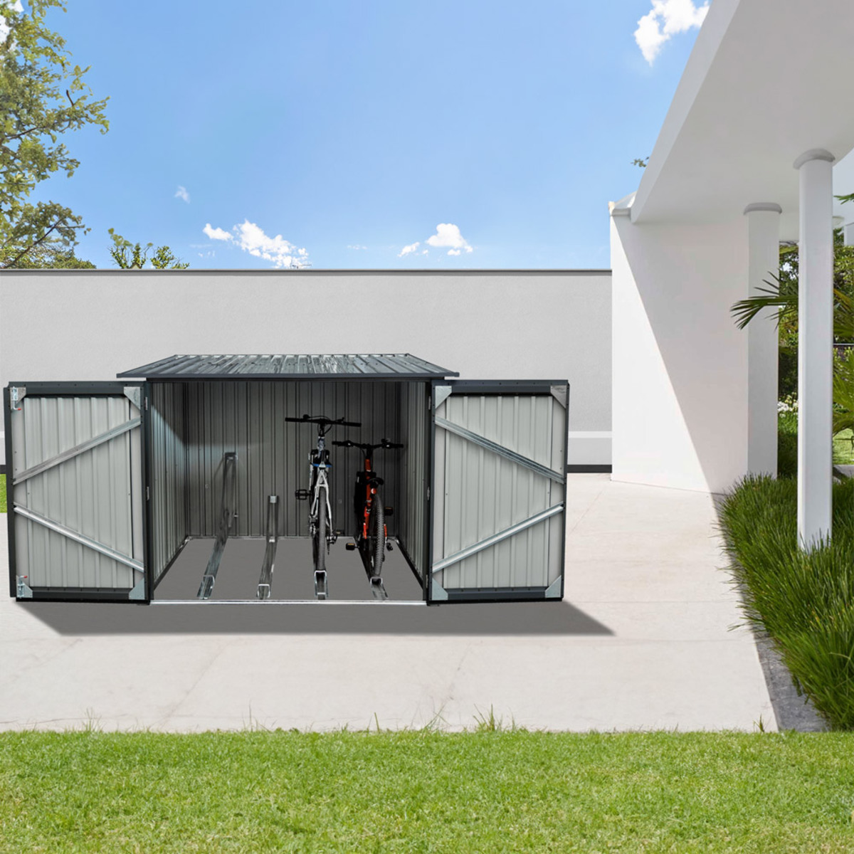Bild 2 von HC Garten & Freizeit Fahrradgarage-/Fahrradhaus-/Fahrradbox, ca. 204 x 206 x 163 cm