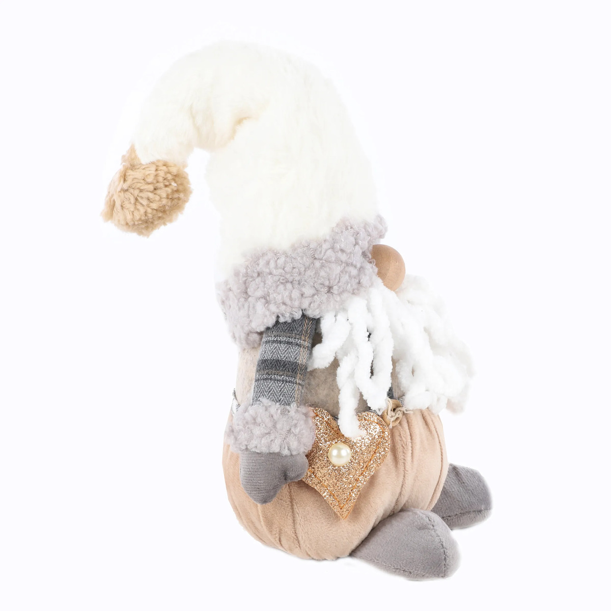 Bild 2 von Wichtel sitzend mit kleinem Herz 22x10x9cm
                 
                                                        Grau