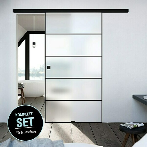 Bild 2 von Diamond Doors Black Edition Schiebetür-Komplettset Lines