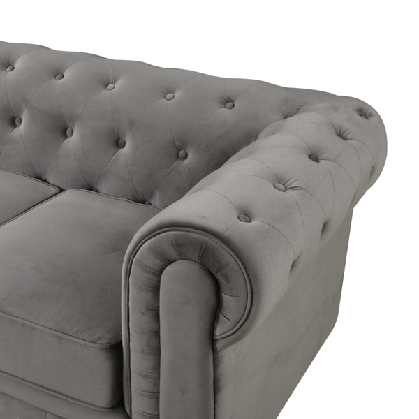 Bild 3 von Happy Home gepolsteter 3-2-1 Sitzer Sofa-Set HSP106-DGR dunkelgrau