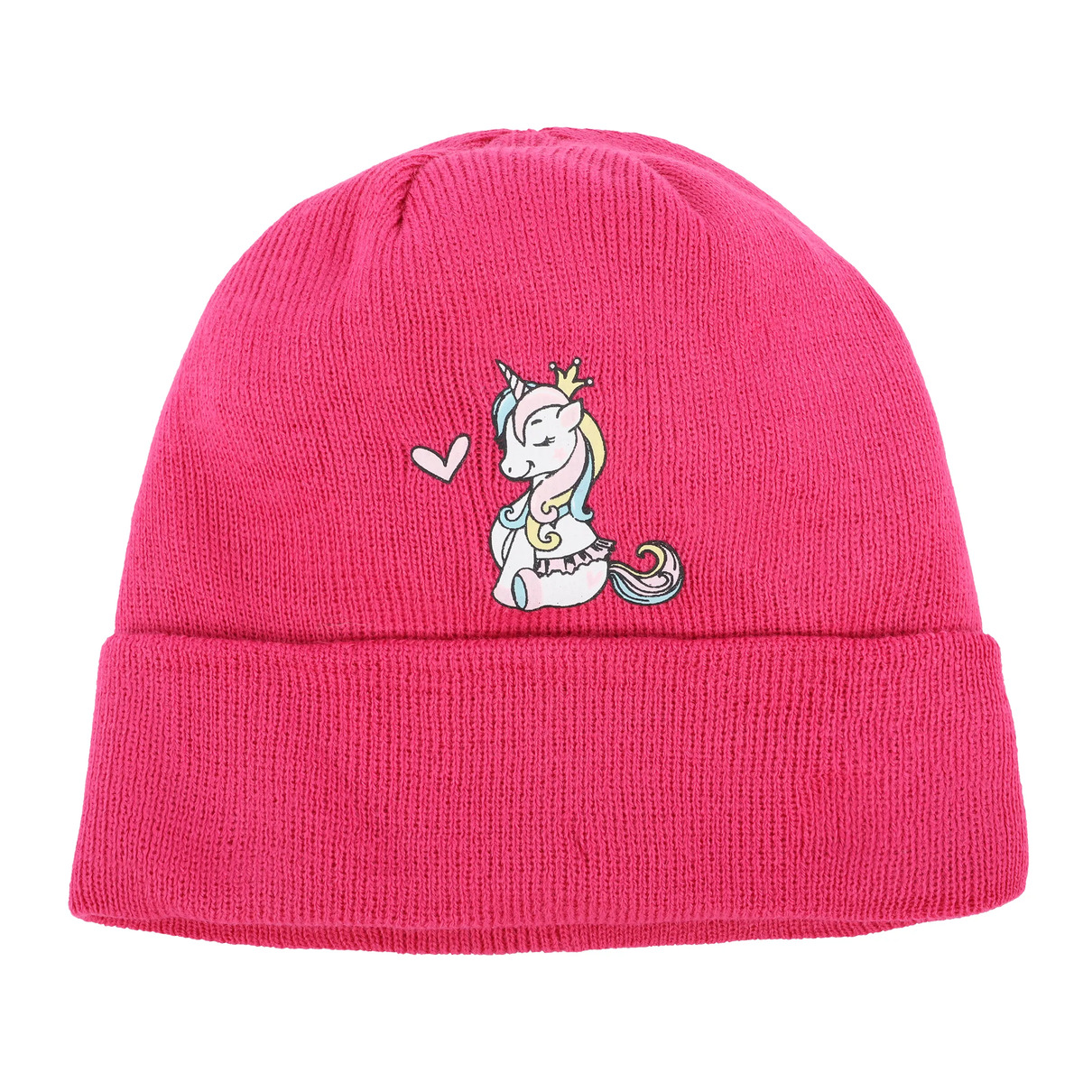 Bild 1 von Mädchen Beanie Mütze mit Einhorn-Print
                 
                                                        Rosa
