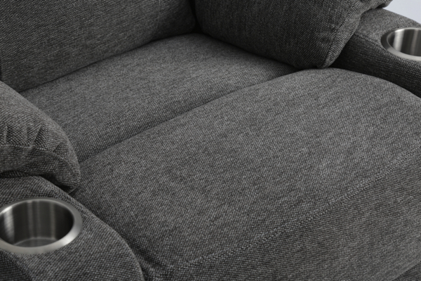 Bild 4 von Happy Home gepolsteter Relaxsessel mit 2 Getränkehalter Dunkelgrau