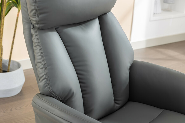 Bild 3 von Happy Home gepolsteter Relaxsessel mit Hocker HWP61-HGR hellgrau