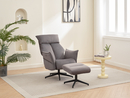 Bild 2 von Happy Home gepolsteter Relaxsessel mit Hocker HWP60-GRA grau