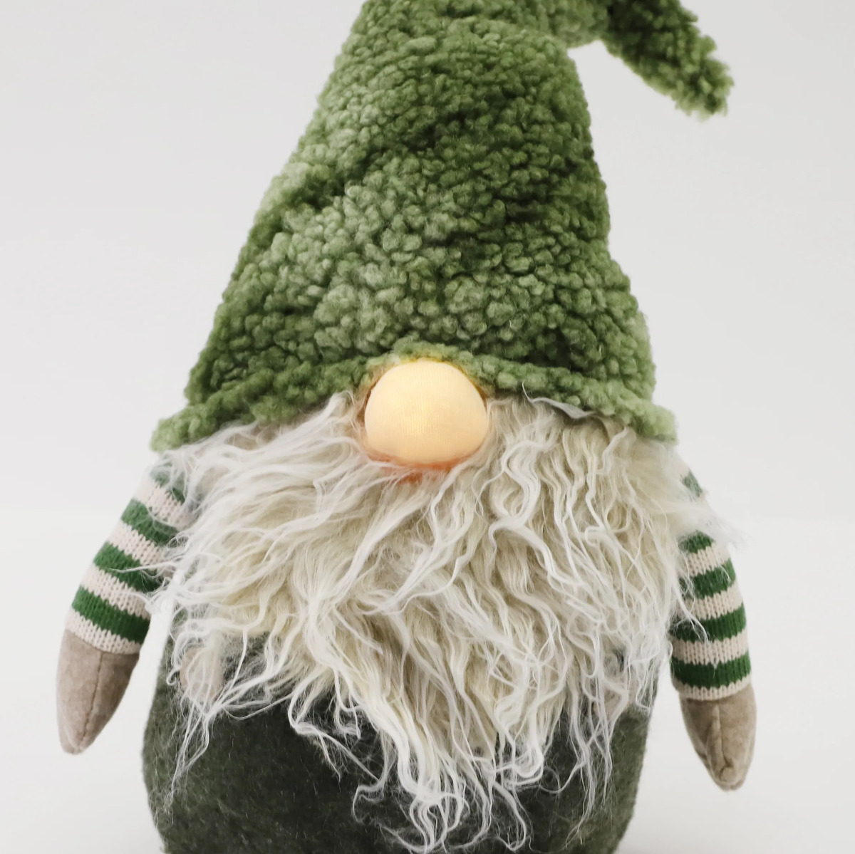 Bild 3 von Wichtel sitzend mit leuchtender Nase 23x14x46cm
                 
                                                        Grau