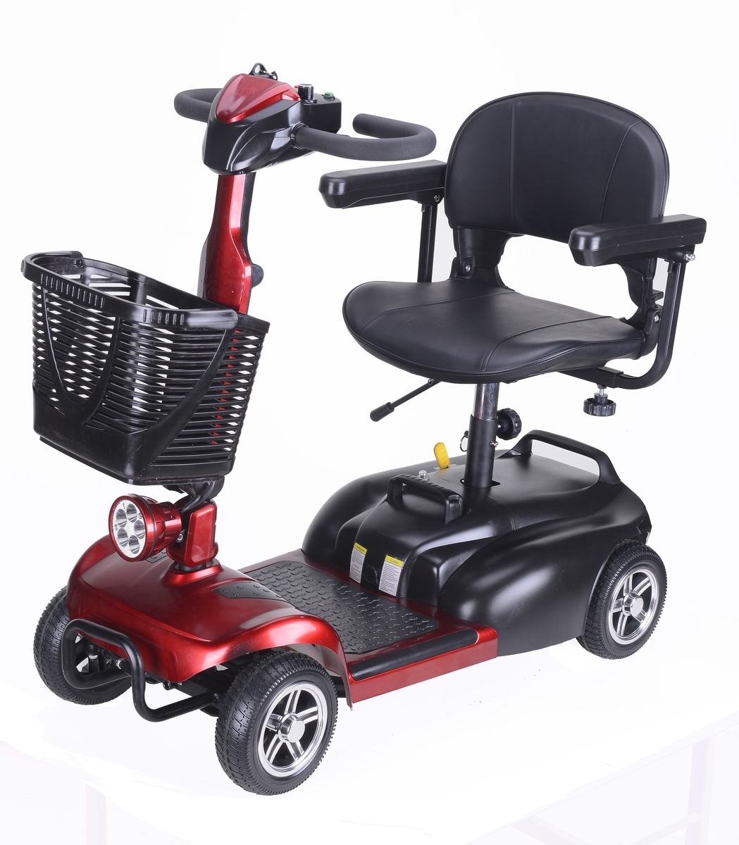 Bild 1 von Econ- Way Seniorenmobil SLSM06 klappbar 4 Rad Schwarz rot 6 km/h