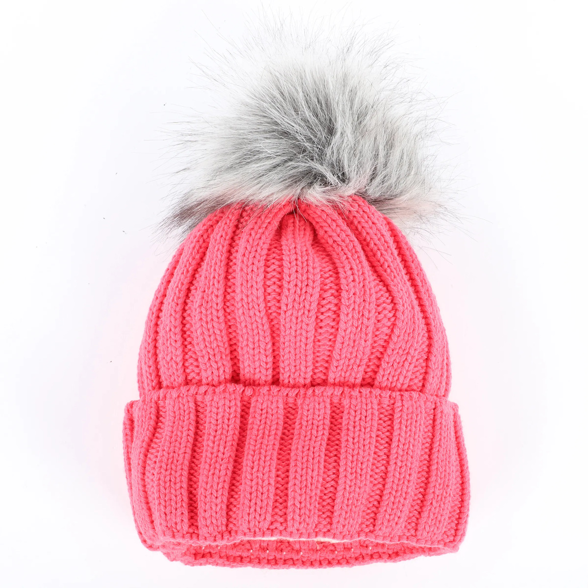 Bild 2 von Damen Strickmütze mit Bommel
                 
                                                        Pink