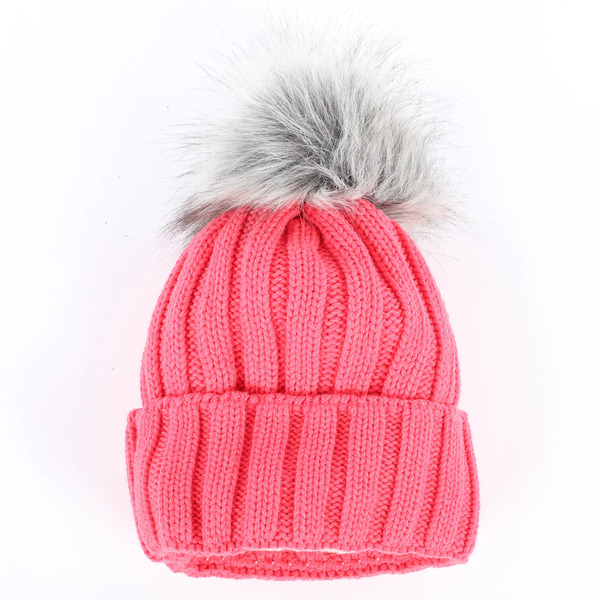 Bild 2 von Damen Strickmütze mit Bommel
                 
                                                        Pink