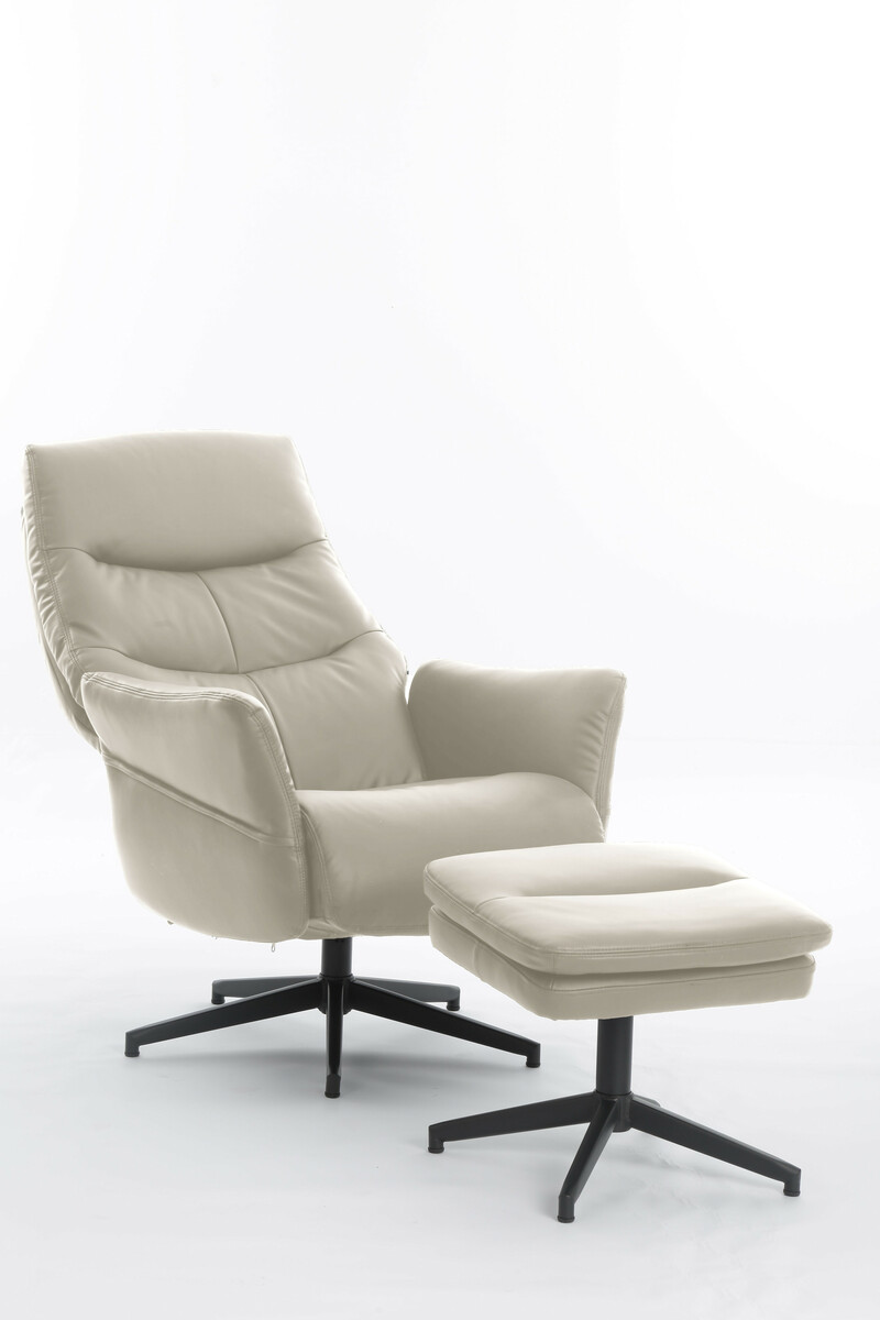 Bild 4 von Happy Home gepolsteter Relaxsessel mit Hocker HWP62-BEI beige