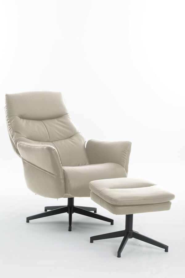 Bild 4 von Happy Home gepolsteter Relaxsessel mit Hocker HWP62-BEI beige