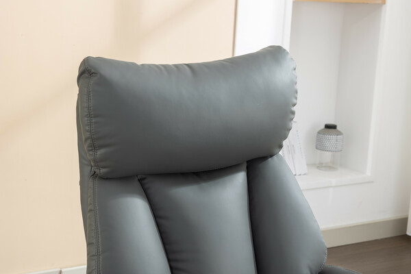 Bild 2 von Happy Home gepolsteter Relaxsessel mit Hocker HWP61-HGR hellgrau