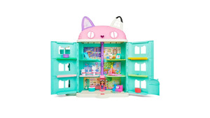 Spin Master Gabby‘s Dollhouse, Puppenhaus mit 2 Spielzeugfiguren und Zubehörteilen und Geräuschen