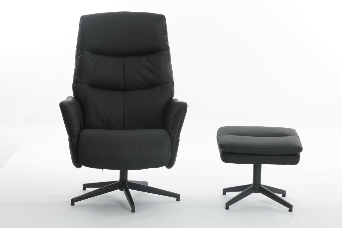 Bild 3 von Happy Home gepolsteter Relaxsessel mit Hocker HWP62-DGR dunkelgrau