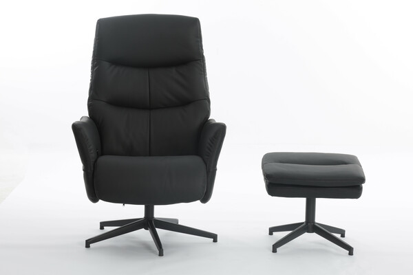 Bild 3 von Happy Home gepolsteter Relaxsessel mit Hocker HWP62-DGR dunkelgrau