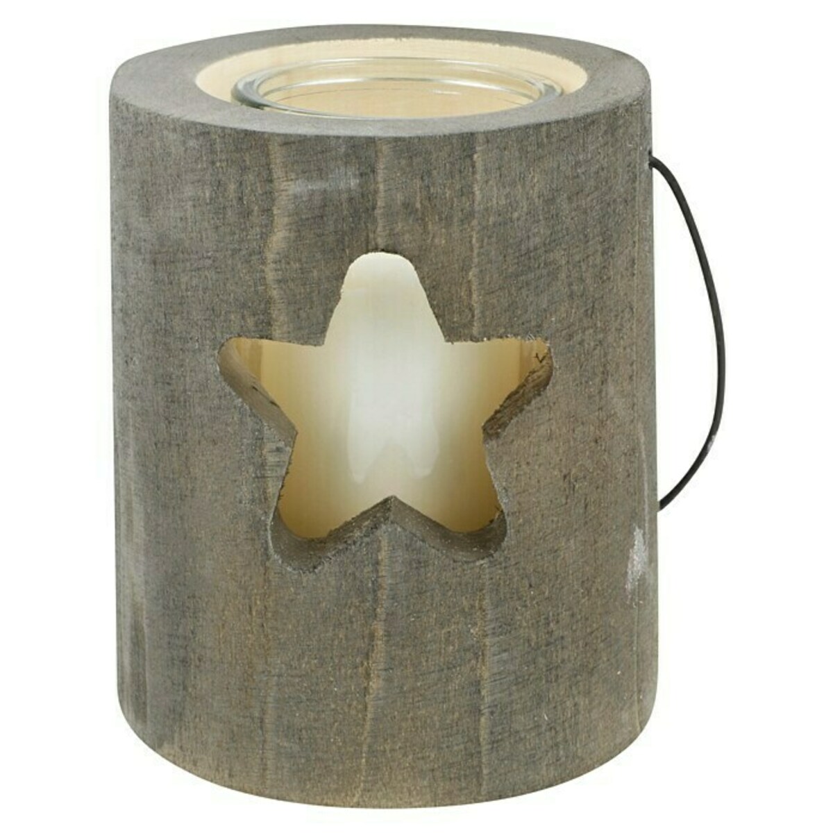 Bild 1 von Holz-Laterne mit Kerze