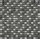 Bild 1 von Glas-/Natursteinmosaik
, 
schwarz-grau, 29,8 x 29,8 x 0,8 cm, auf Netz
